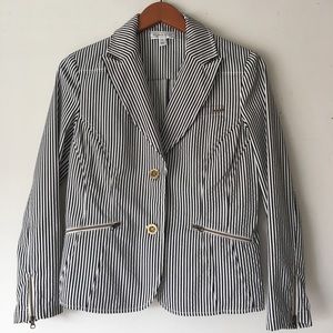 St John Sport Black White Stripes Jacket